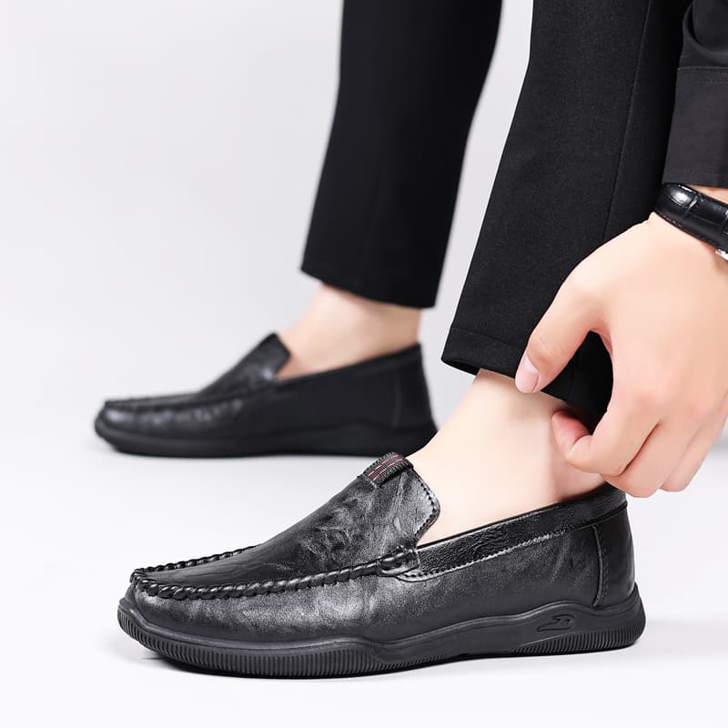 ドライビングシューズ 本革仕様モカシン縫いドライビングローファー