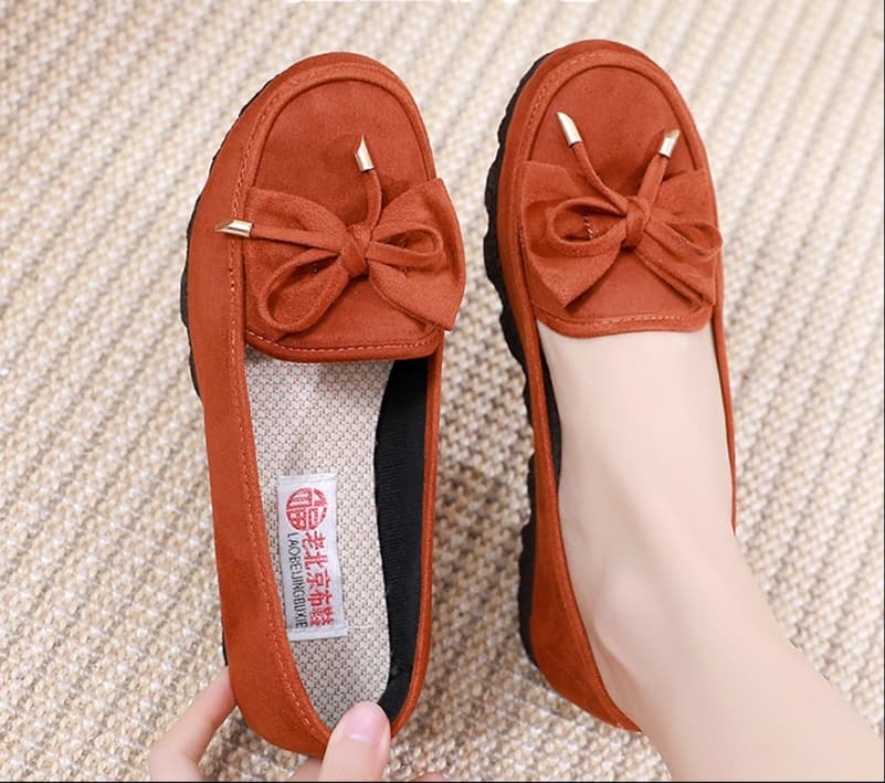 ドライビングシューズ ローファー 蝶結び リボン飾り モカシン