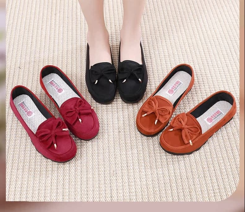 ドライビングシューズ ローファー 蝶結び リボン飾り モカシン