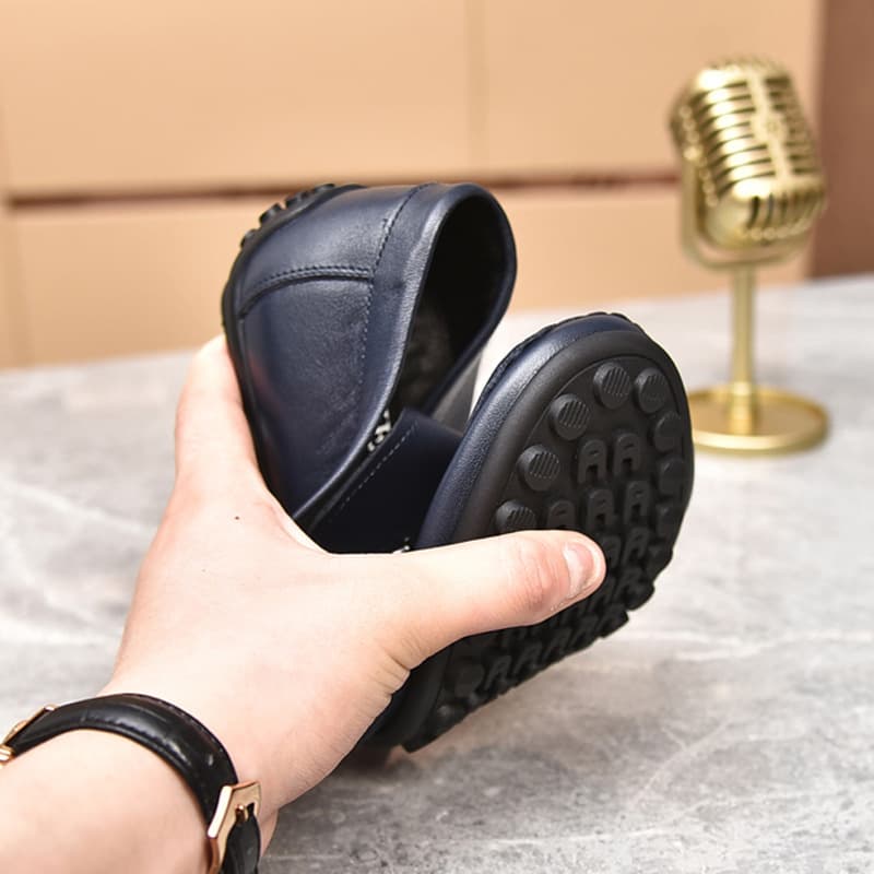 ドライビングシューズ 上質革飾り金具 紳士靴